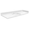 SMVT61-72.75x22-1RU-C01 Mini Custom Quartz 61-72.75-in x 22-in Vanity Top with Hensley Bowl, Mia White
