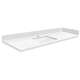 SMVT61-72.75x22-1RU-C01 Mini Custom Quartz 61-72.75-in x 22-in Vanity Top with Hensley Bowl, Mia White