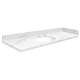SMVT61-72.75x22-1MU-M10 Mini Custom Quartz 61-72.75-in x 22-in Vanity Top with Millwood Bowl, White Carrara