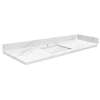 SMVT61-72.75x22-1RU-M10 Mini Custom Quartz 61-72.75-in x 22-in Vanity Top with Hensley Bowl, White Carrara