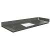 SMVT61-72.75x22-1RU-M20 Mini Custom Quartz 61-72.75-in x 22-in Vanity Top with Hensley Bowl, Marble Grey