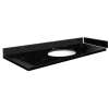 SMVT61-72.75x22-1MU-M30 Mini Custom Quartz 61-72.75-in x 22-in Vanity Top with Millwood Bowl, Black Carrara