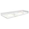 SMVT49-60.75x22-2MU-M40 Mini Custom Quartz 49-60.75-in x 22-in Vanity Top with Millwood Double Bowls, Awaken Gold