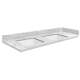 SMVT73-84.75x22-2KU-M50 Mini Custom Quartz 73-84.75-in x 22-in Vanity Top with Vail Double Bowls, Misty Grey