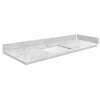 SMVT61-72.75x22-1RU-M50 Mini Custom Quartz 61-72.75-in x 22-in Vanity Top with Hensley Bowl, Misty Grey