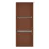 SMSTV3414-CO 14-in x 4-in x 34-in Recessed Stainless Steel Vertical Shower Storage Pod With Two Shelves, Coffee
