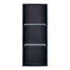 SMSTV3414-GM/MB 14-in x 4-in x 34-in Recessed Stainless Steel Vertical Shower Storage Pod With Two Shelves, Gun Metal/Matte Black