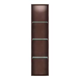 SMSTV5714-CM 14-in x 4-in x 57-in Recessed Stainless Steel Vertical Shower Storage Pod With Three Shelves, Copper Metallic