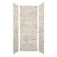 SMMW4K363696-49 Monterey 36-in x 36-in x 96-in Glue To Wall 3-Piece 4mm Shower Wall Kit, Creme (4-in x 8-in Subway Tile Pattern)