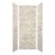 SMMW4K363696-49V Monterey 36-in x 36-in x 96-in Glue To Wall 3-Piece 4mm Shower Wall Kit, Creme (Velvet Smooth Finish)