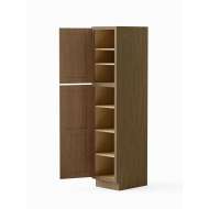 SMU188424-RTA-FR01-TW Framington 18-in x 24-in x 84-in Ready To Assemble Remington Two Door Tall Utility Cabinet, Tan Wood