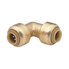 Metal Elbow, 90-Degree, DZR Brass Body Material, Tube Connection Type