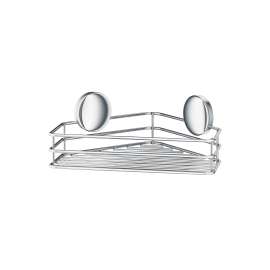 Self Adhesive Single Corner Shower Basket in Polished Chrome