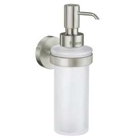 Frosted Soap Dispenser in Brushed Nickel