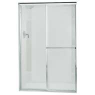 Deluxe 39 To 44-In X 65.5-In Framed Sliding Alcove Shower Door With Pebbled Glass