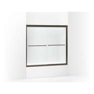 Finesse 57-In X 55.75-In Frameless Alcove Shower Door With Smooth/Clear glass texture Glass