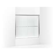 Finesse 57-In X 55.75-In Frameless Alcove Shower Door With Smooth/Clear Texture Glass