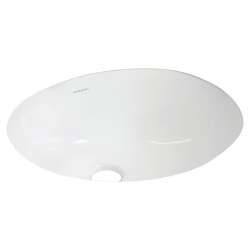 19-1/16-in x 15-3/8-in x 10-3/8-in Vitreous China Undermount Oval Bathroom Sink with Overflow