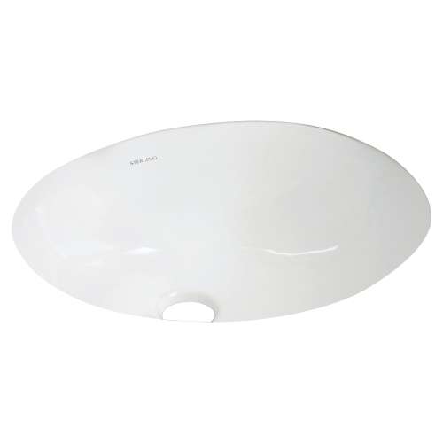 19-1/16-in x 15-3/8-in x 10-3/8-in Vitreous China Undermount Oval Bathroom Sink with Overflow