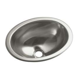 Round Bathroom Sink in Stainless steel