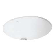 19-1/16-in x 15-3/8-in x 10-3/8-in Vitreous China Undermount Oval Bathroom Sink with Overflow in White