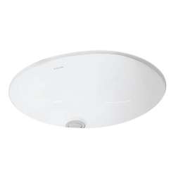 19-1/16-in x 15-3/8-in x 10-3/8-in Vitreous China Undermount Oval Bathroom Sink with Overflow in White