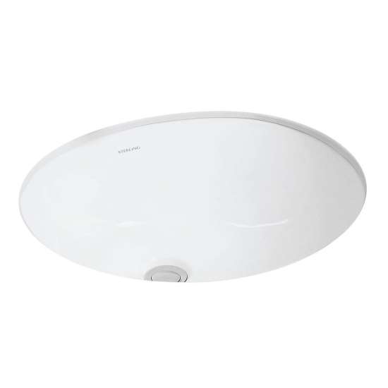 19-1/16-in x 15-3/8-in x 10-3/8-in Vitreous China Undermount Oval Bathroom Sink with Overflow in White