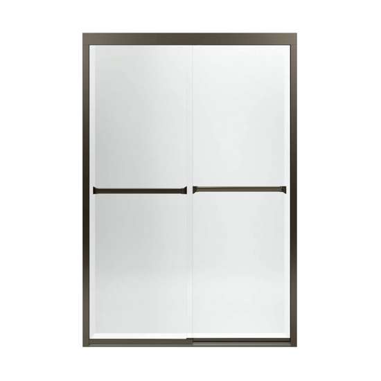 42.62-in to 47.62-in W x 69.68-in H Sliding Shower Door in Deep Bronze with Clear Glass
