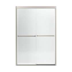 42.62-in to 47.62-in W x 69.68-in H Sliding Shower Door in Nickel with Clear Glass