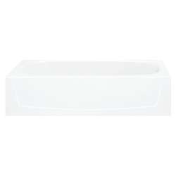 15-in x 29-in x 60.25-in Vikrell Oval in Rectangle Skirted Bathtub with Right-Hand Drain