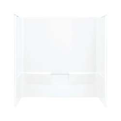60.25-in x 30-in x 60-in Vikrell Bathtub Wall Surround in White