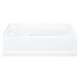 16-in x 36-in x 60.25-in Vikrell Oval in Rectangle Skirted Bathtub with Right-Hand Drain in White