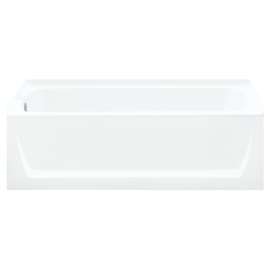 71121110-LNR Ensemble 60-in L x 32-in W Rectangular Skirted Bathtub with Left-Hand Drain in White