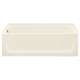 Ensemble 71121110-LNR-96 60-in L x 32-in W Rectangular Skirted Bathtub with Left-Hand Drain in Biscuit