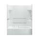Accord 71140125-0 72-in x 30.5-in x 60.25-in Vikrell Rectangular Skirted Bathtub with Right-Hand Drain and Wall Surround in White