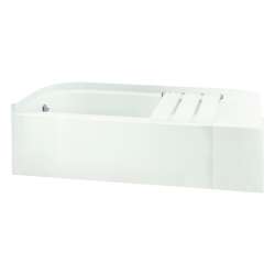 15-in x 30.5-in x 60.25-in Vikrell Rectangular Skirted Bathtub with Left-Hand Drain