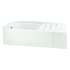 15-in x 30.5-in x 60.25-in Vikrell Rectangular Skirted Bathtub with Left-Hand Drain in White