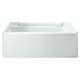 21-in x 32-in x 60.25-in Vikrell Rectangular Skirted Bathtub with Left-Hand Drain in White