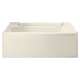 60-in L x 32-in W Rectangular Skirted Bathtub with Left-Hand Drain in Biscuit