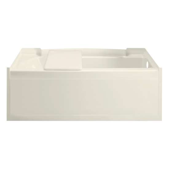 15-in x 33.25-in x 60-in Vikrell Rectangular Alcove Bathtub with Right-Hand Drain in Biscuit