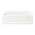 28.38-in x 60-in x 30-in Vikrell Rectangular Skirted Bathtub with Left-Hand Drain and Wall Surround in White