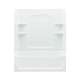 Ensemble 71220116-0 74-in x 32-in x 60-in Vikrell Wall and Floor 4-Piece Alcove Shower Kit with Bathtub in White