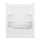 Ensemble 71320120-0 76.25-in x 60.25-in x 33.25-in Vikrell Wall and Floor 4-Piece Alcove Shower Kit with Bathtub in White