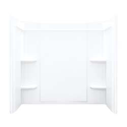 55-in x 60-in x 33.25-in Vikrell Bathtub Wall Surround in White