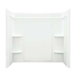 55-in x 60-in x 31.25-in Vikrell Bathtub Wall Surround in White