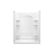 72.5-in x 32-in x 60-in Vikrell Wall and Floor 4-Piece Alcove Shower Kit in White