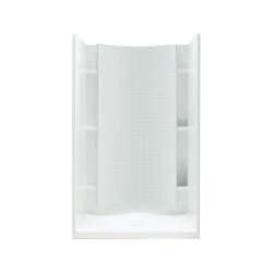 36-in W x 77-in H Shower Kit with Age-in-Place Backers in White