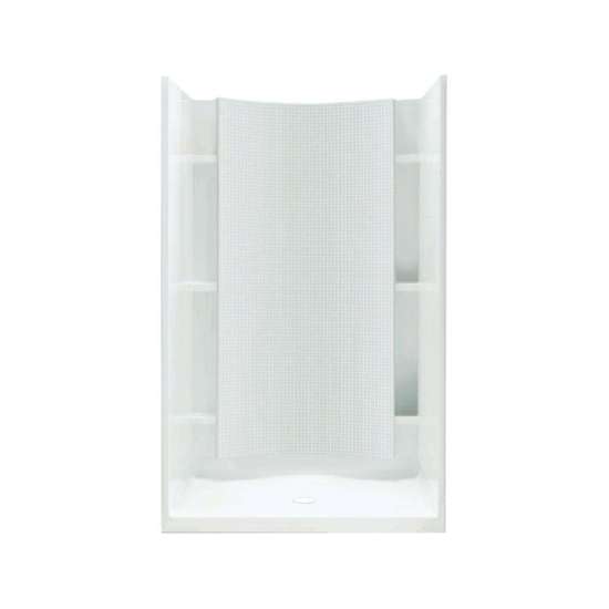 36-in W x 77-in H Shower Kit with Age-in-Place Backers in White