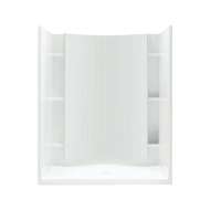 Accord 72260106-0 77-in x 36-in x 48-in Vikrell Wall and Floor 4-Piece Alcove Shower Kit in White