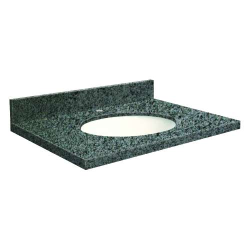 25in x 22in 3cm Thick Granite Vanity Top with Eased Edge Profile in Blue Pearl